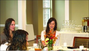 Dine — Military spouses got the chance to encourage one another over lunch. Photo provided