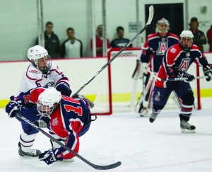 BIG HITS — Liberty rebounded to thrash Arizona in game two. Photo credit: Ruth Bibby