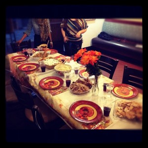 Thanksgiving table