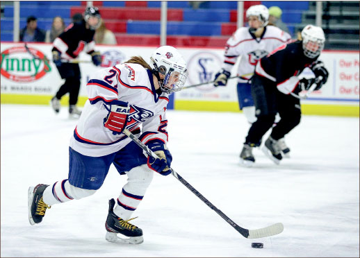 DOMINANCE — The Liberty Lady Flames combined to score 19 goals in a two-game sweep of the Northeastern Huskies. Photo credit: Courtney Russo