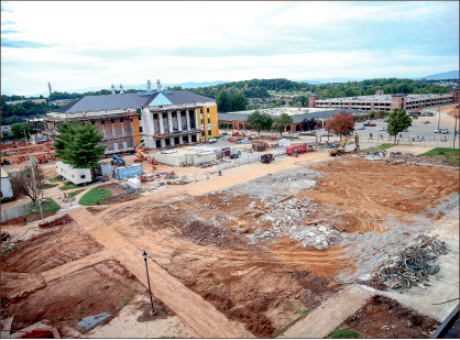 New image — Liberty’s campus has been transformed by various construction projects. Photo credit: Leah Seavers
