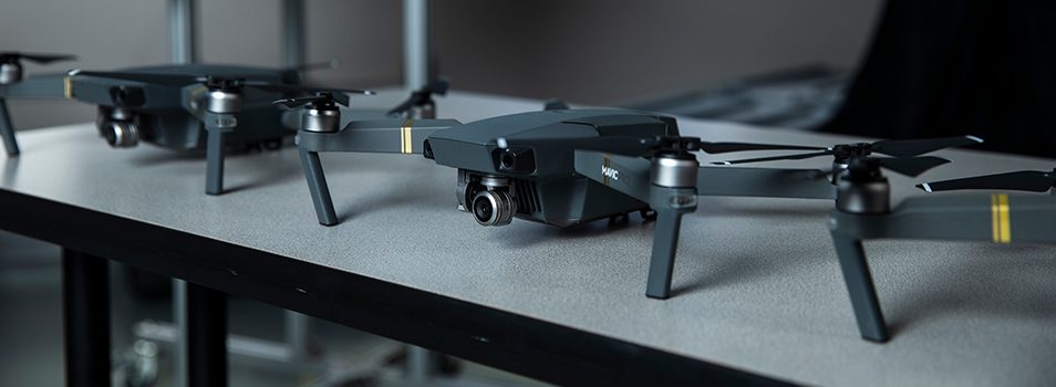 DJI Mavic Platinums on a table.