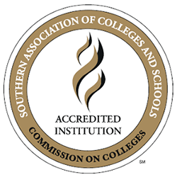 Accredited Institution badge from the Southern Association of Colleges and Schools Commission on Colleges
