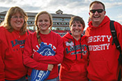 family at football game