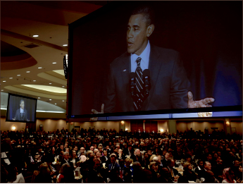 uproar — Barack Obama delivered controversial comments at yearly prayer breakfast. Photo provided