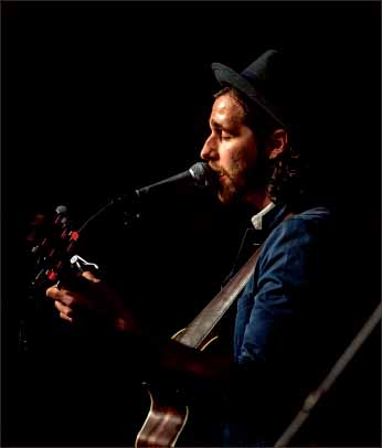 in the spotlight — Joel Kaiser with Native Spirit opened for The Vespers. Photo credit: Michela Diddle