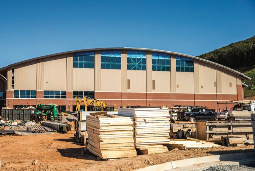 BUILD — The natatorium’s construction is anticipated to be completed in 2017. Photo credit: Michela Diddle