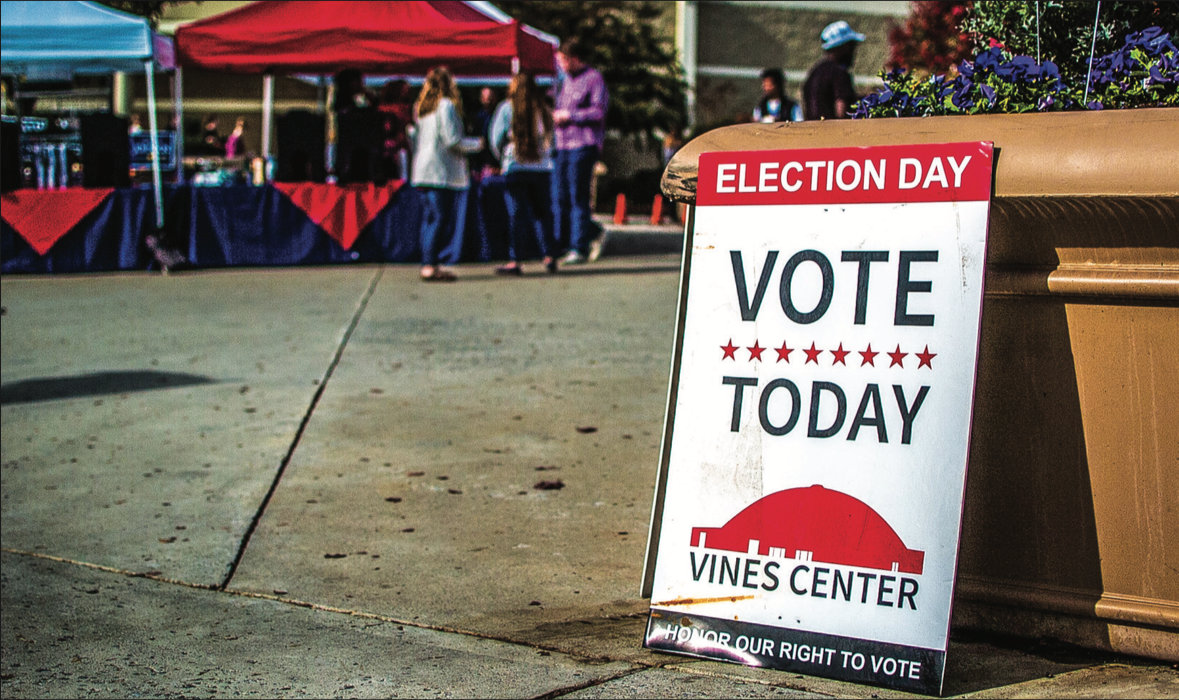 VOTE — The polling booths opened at 6 a.m. and stayed open until 7.p.m.  Photo Credit: Dillon Brown