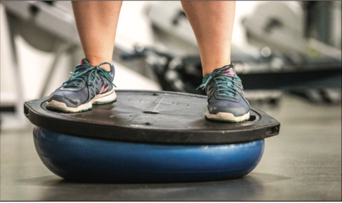 BALANCING ACT — The LaHaye Recreation and Fitness Center has all kinds of equipment. Amber Tiller | Liberty Champion