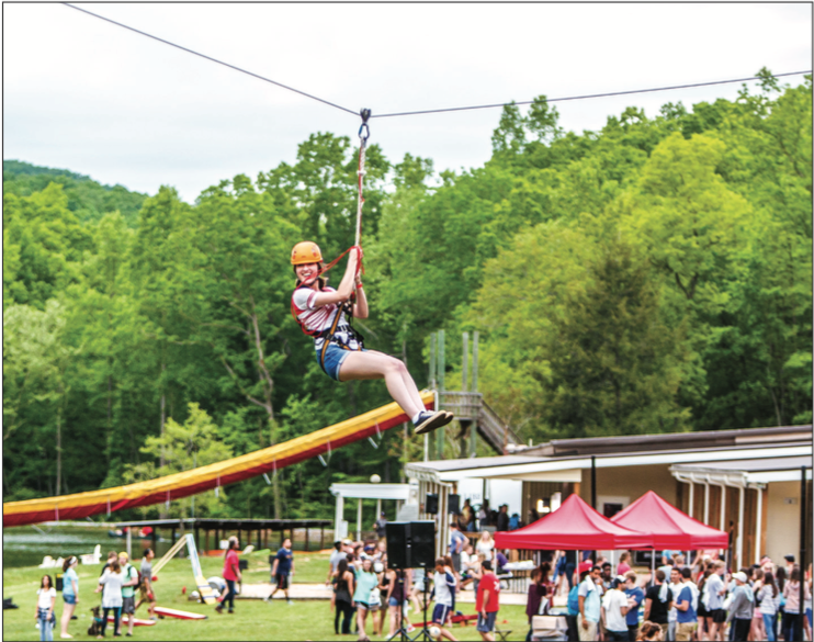 ZIP — Last spring’s senior picnic took place at Camp Hydaway and included ziplining. Photo Credit: Joel Coleman