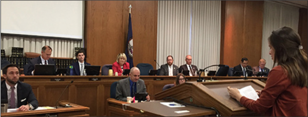 PRESENTATION — Junior Stefany Orellana presented her research ndings to the Virginia House of Delegates’ Science and Technology Committee Jan. 23. Photo Credit: Kaitlyn BecKer Johnson