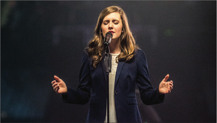 Debut — The Liberty Worship Collective performed their original song “Run” for the first time in February. Photo Credit: Michela Diddle