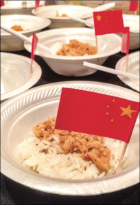 CHOW DOWN — International students prepared the meals, which included ma-po spicy tofu and lo mein Photo Credit: Seth Dodson