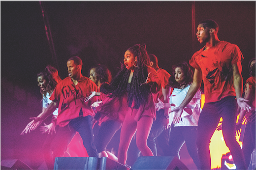fancy feet— D-Trex performs their choreographed hip hop dances as a form of ministry. Photo Credit: Michela Diddle