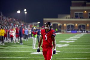 Noah Frith scored a touchdown in his final home game as a Liberty football player.