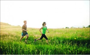 Nature — Jamie Swyers and her husband, Brenton Swyers, run the trails of the Blue Ridge Mountains. Photo provided