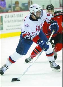 DROP THE PUCK — The Flames kick off the season against the Atlanta Jr. Knights Friday, Sept. 6. Photo credit: Ruth Bibby