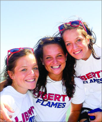 making a difference — Three sisters from Northern Ireland ended up at Liberty after a series of miraculous events. Photo provided
