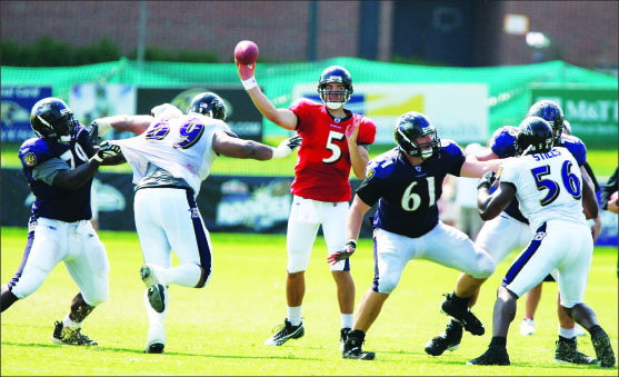 Following Flacco — Fresh off a Super Bowl victory, the Ravens look to their leader Joe Flacco to repeat as champions. Photo credit: Keith Allison