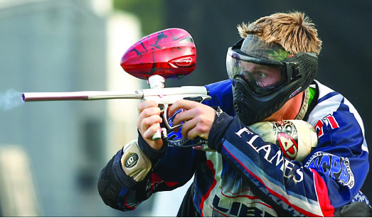 Ready, aim, fire — According to Head Coach Todd Hoglund, Liberty has had four teams before, but Saturday was the first time they fielded five teams of players. Photo credit: Ruth Bibby