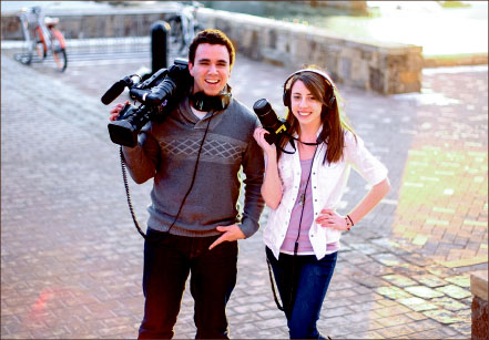 SHOOT — Both Farnsworth and O’Dell have the chance to work with Sony’s newest equipment. Photo credit: Leah Stauffer