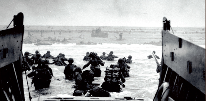 INVASION — American soldiers stormed the shorelines of Normandy Tuesday, June 6, 1944, ready to bring an end to Adolf Hitler’s reign of terror. Google Images