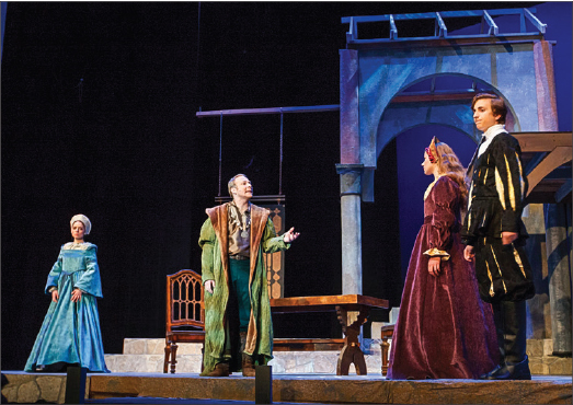 stage — The all-student cast of “A Man for All Seasons” takes audiences back to 16th century England. Photo credit: Ty Hester
