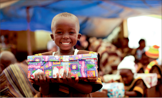 ecstatic — Operation Christmas Child has a long history of impacting people around the world during the Christmas season. Photo provided