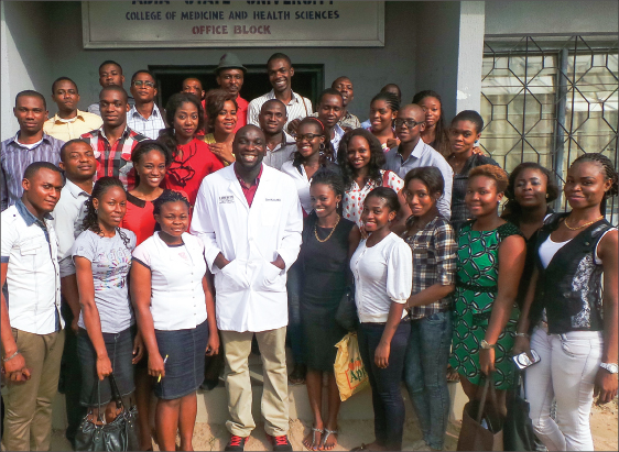 Research— Over Christmas break, Dr. Ben Kalu worked with scientists at Abia State University taking samples from breast cancer victims. Photo provided