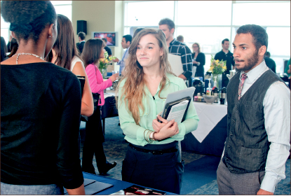 Job hunt — Several students have used the career fairs to find work after graduation. Photo credit: Lauren Adriance