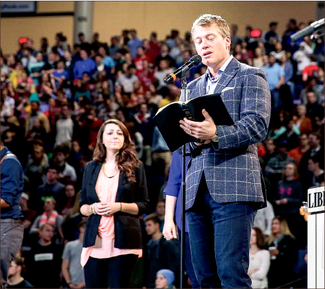 Multifaceted — Charles Billingsley is known around Liberty’s campus for leading worship at TRBC and for his undefeated record in racquetball at the LaHaye Student Union. Photo credit: Courtney Russo