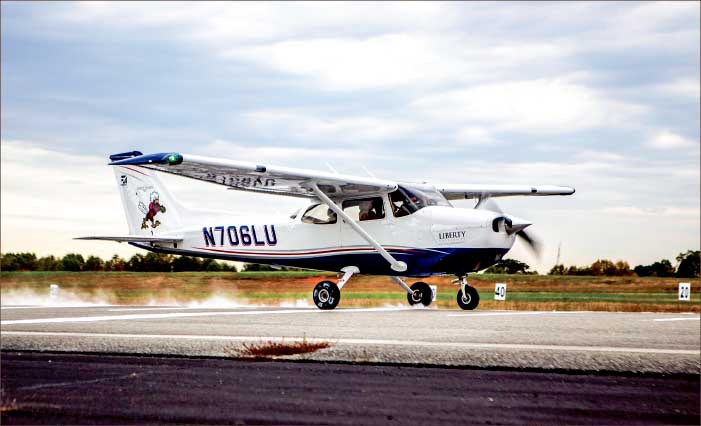 Take to the skies — Flight team members competed in three days of events at the Lynchburg Regional Airport Oct. 15-17 for an intercollegiate competition. Photo credit: Michela Diddle