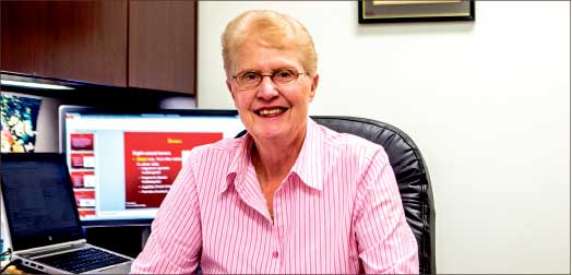 God’s plan — Linda Farver is still amazed at how she came to Lynchburg and Liberty and gives glory to God for writing her story. Photo credit: Michela Diddle