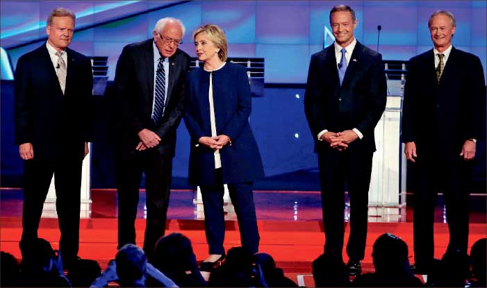 Front-Runner — Approximately 15.3 million people tuned in to watch the first Democratic primary debate of the 2016 election Oct. 13 on CNN held in Las Vegas, Nevada. Google Images