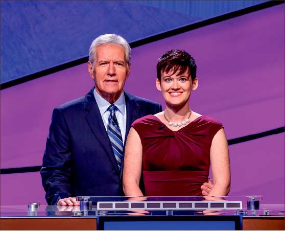 Champ — Alumna Catherine Hardee made her second appearence on the nightly game show “Jeopardy!,” winning more than $25,000. Photo provided