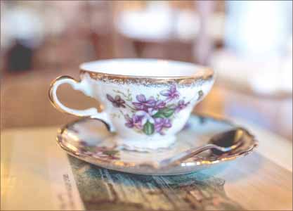 spot of tea — The Ploughcroft Tea Room is owned and operated by British-born Patricia Hutto. Photo credit: Ellie Fraser