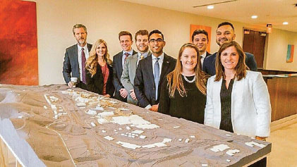 Blueprint — The previous SGA executive branch contributed to the future planning of the school. Photo provided