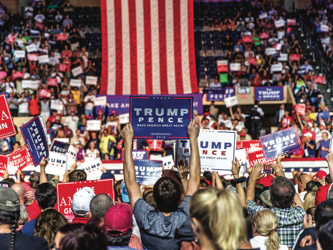RALLY — Thousands of supporters gathered for Trump’s second appearance in Roanoke. Photo credit: Will young