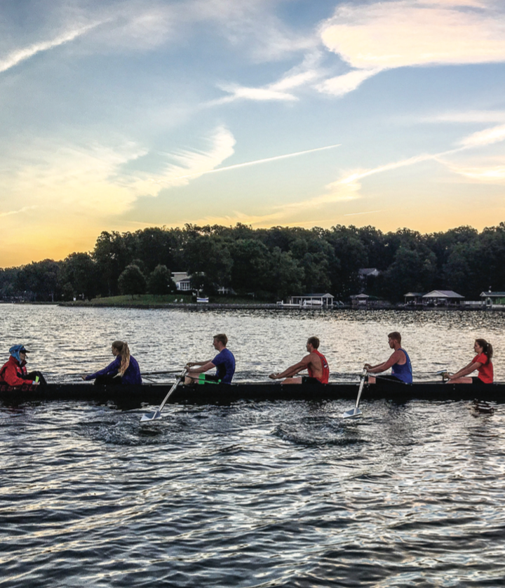 SCENIC — The Liberty crew team practiced at Smith Mountain Lake in Moneta, Virginia. Photo credit: Lindsey Ball