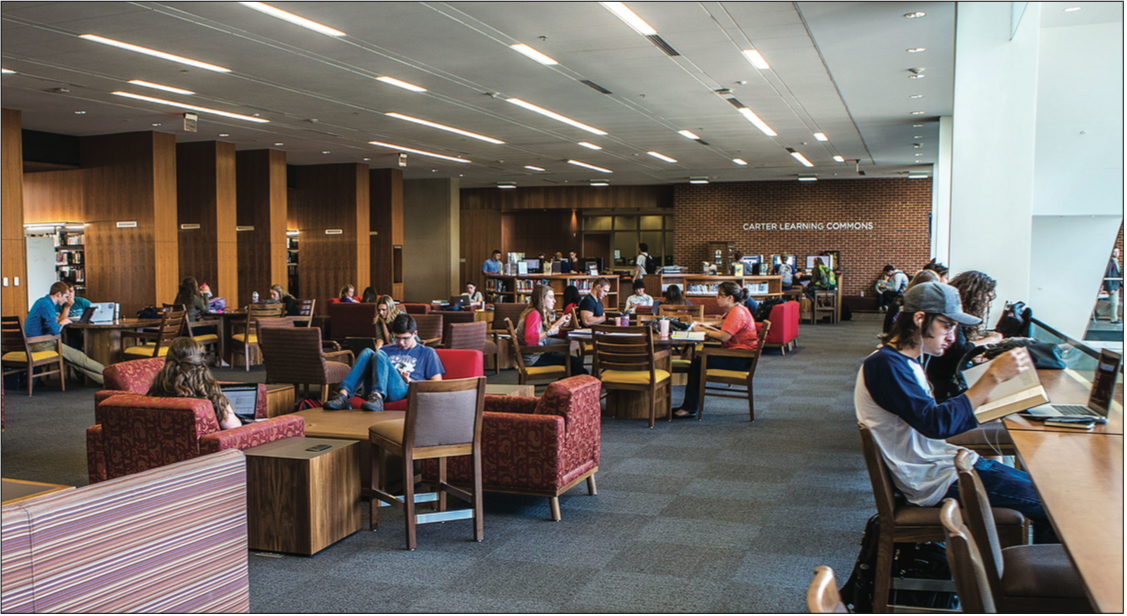INNOVATION — The Jerry Falwell Library offers a variety of learning programs and study resources for Liberty students. Photo Credit: Caroline Sellers