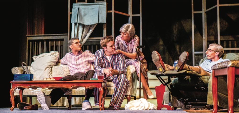 DRAMA — The cast of “Over the River and Through the Woods” was made up of six Liberty University students, five of whom made their Tower Theater debut with the production. Photo credit: Kevin Manguiob
