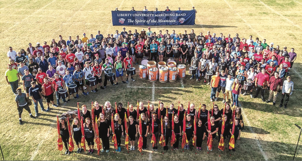 MARCH — The Spirit of the Mountain boasts 230 members and is led by 10 upperclassmen band officers and their band directors. Photo provided