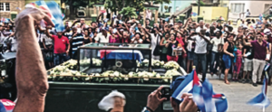 MOURNING — Castro’s ashes were wheeled throughout cities in Cuba for onlookers. Photo Credit: Photo Provided