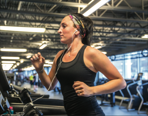 WORK IT — Students can exercise alone or sign up for group classes such as yoga or Zumba. Michela Diddle | Liberty Champion