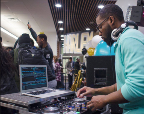MUSIC MIXNG — Students attended the “Harlem to Hip-Hop” event Feb. 3 at the student center where students experienced music relevant to African-American culture. Photo Provided