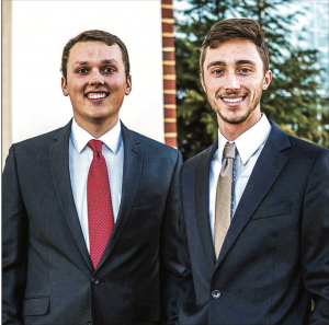 VOTE - Caleb Johnson and Jared Cave are running for student body president and VP. Photo Provided