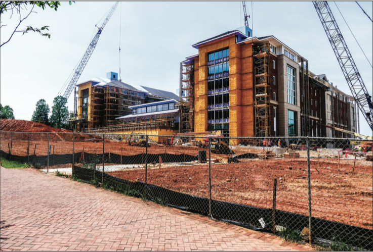 UILD UP — Construction is expected to wrap on Commons III in the fall semsester. Photo Credit: Clarence Day