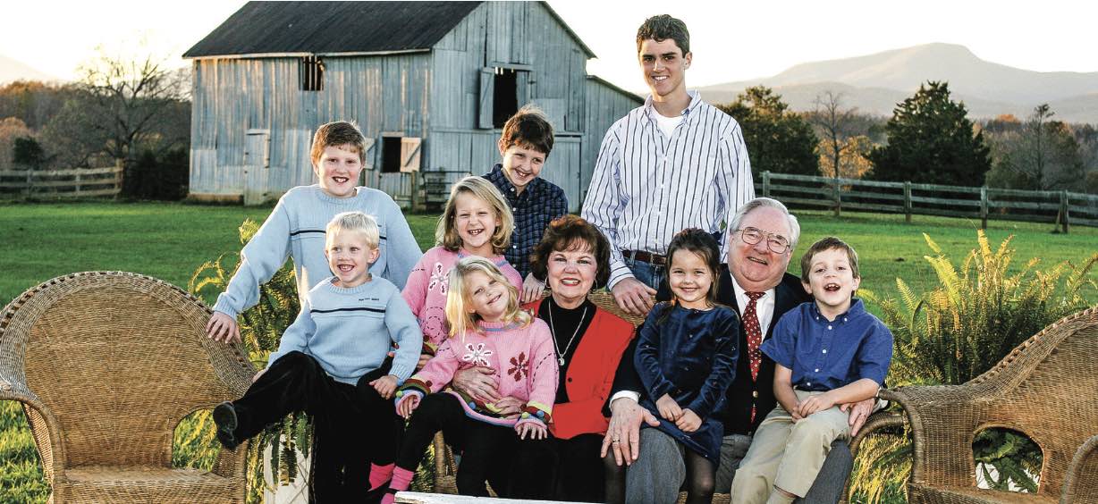 Jerry and Macel Falwell pose at the Falwell farm with their grandchildren Nov. 6, 2004. Photo Credit: Todd Hunley