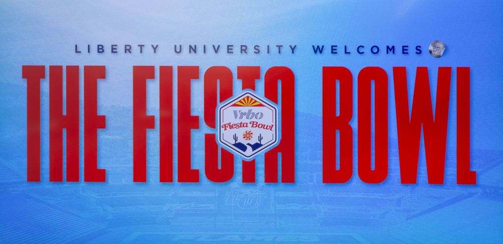 Liberty football is set to meet the Oregon Ducks in this year's Fiesta Bowl.