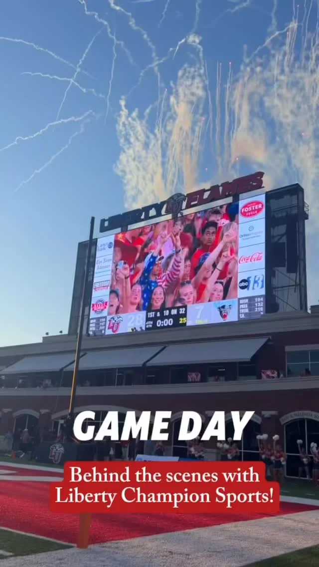 Join us behind the scenes as our editors and digital media team capture the energy of Liberty Football’s home opener game. 🔥🏈

We look forward to this Saturday as the Flames take on the James Madison Dukes. 

🎥 @aannawhitee @isabella_scafidi @zacksolem | Liberty Champion
